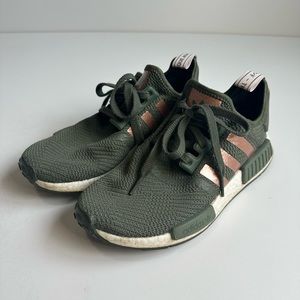 ADIDAS NMD Olive Green Gold F97172 - Women’s Size 8 Pre-owned